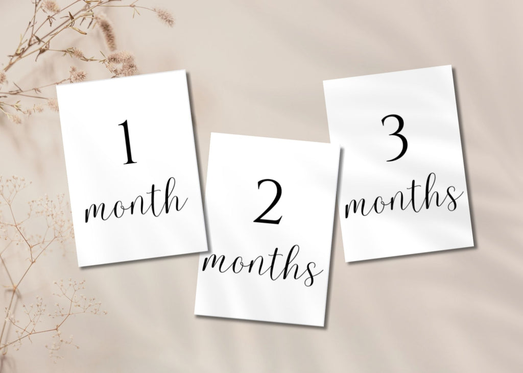 0–2 Year Baby Milestone Cards in Black & White (Full Set) - Marina's Mama Designs