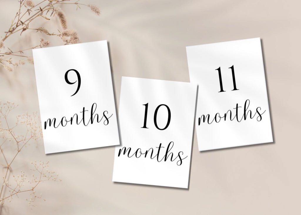 0–2 Year Baby Milestone Cards in Black & White (Full Set) - Marina's Mama Designs