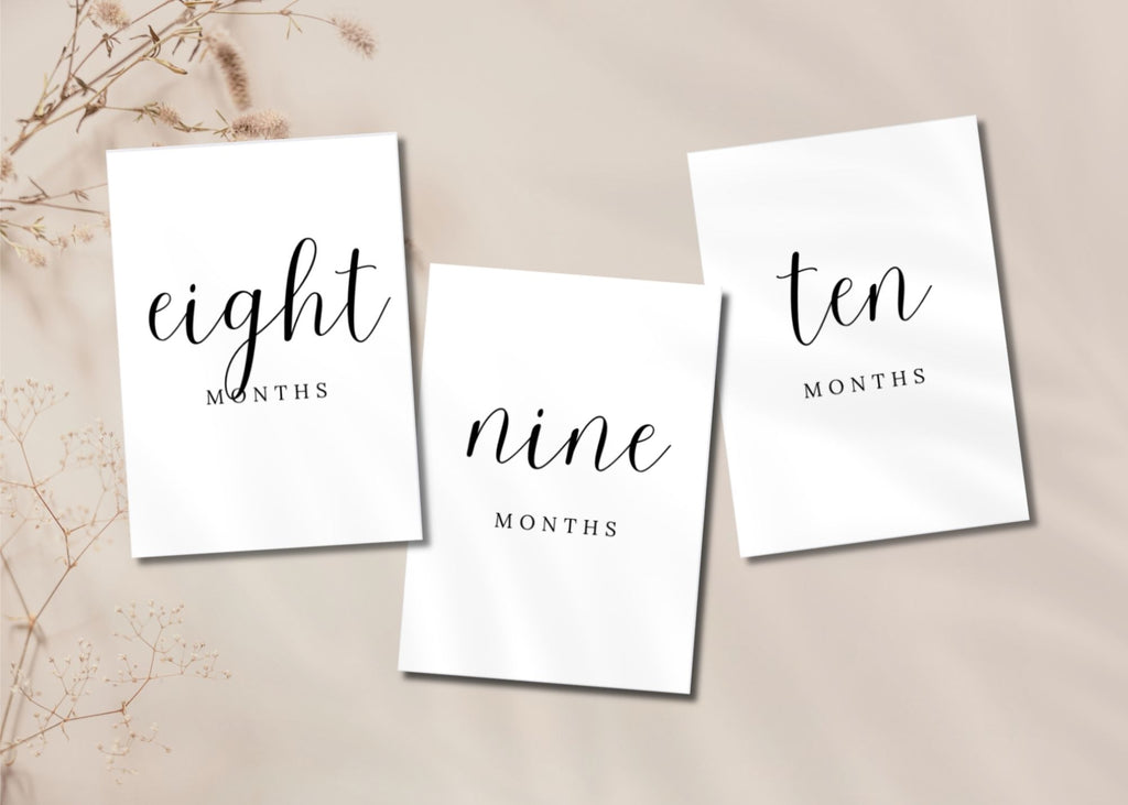 0–2 Year Baby Milestone Cards in Black & White (Full Set) - Marina's Mama Designs